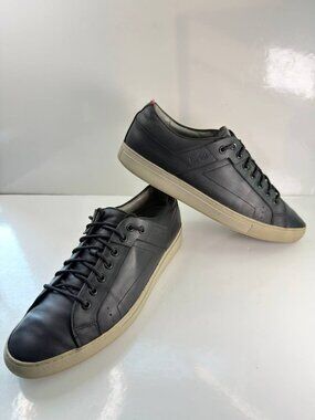HUGO BOSS Leather Sneakers – Black – Size US 12 / EU 45